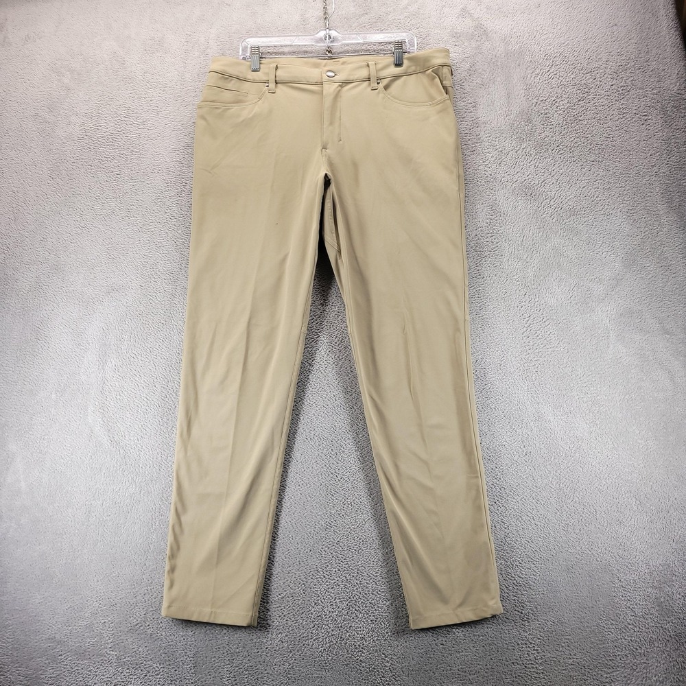 Lululemon Pants Mens 36x32 Beige ABC Slim Fit Tapered Khakis Office Work